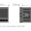 p304 dims 100x100 - P304 1/4 DIN Melt Pressure Indicator / Controller